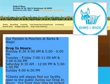 Tablet Screenshot of barksandwagsdoggiedaycare.com